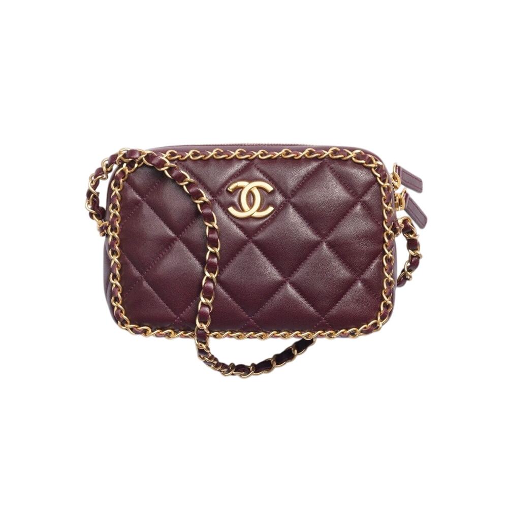 Chanel Small Camera Case in Burgundy